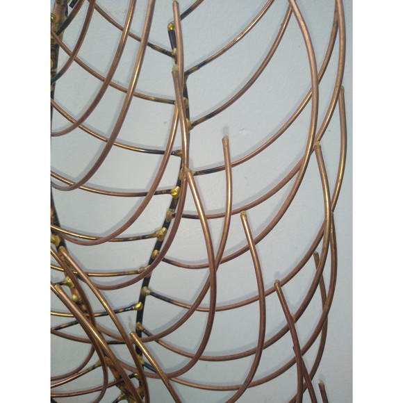 Copper and Brass Giavanna Branch Small Metal Wall Hanging Art Decor Sculpture - Picture 4 of 10
